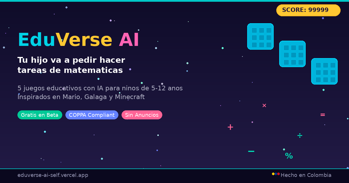 EduVerse AI — Aprende matemáticas jugando con IA
